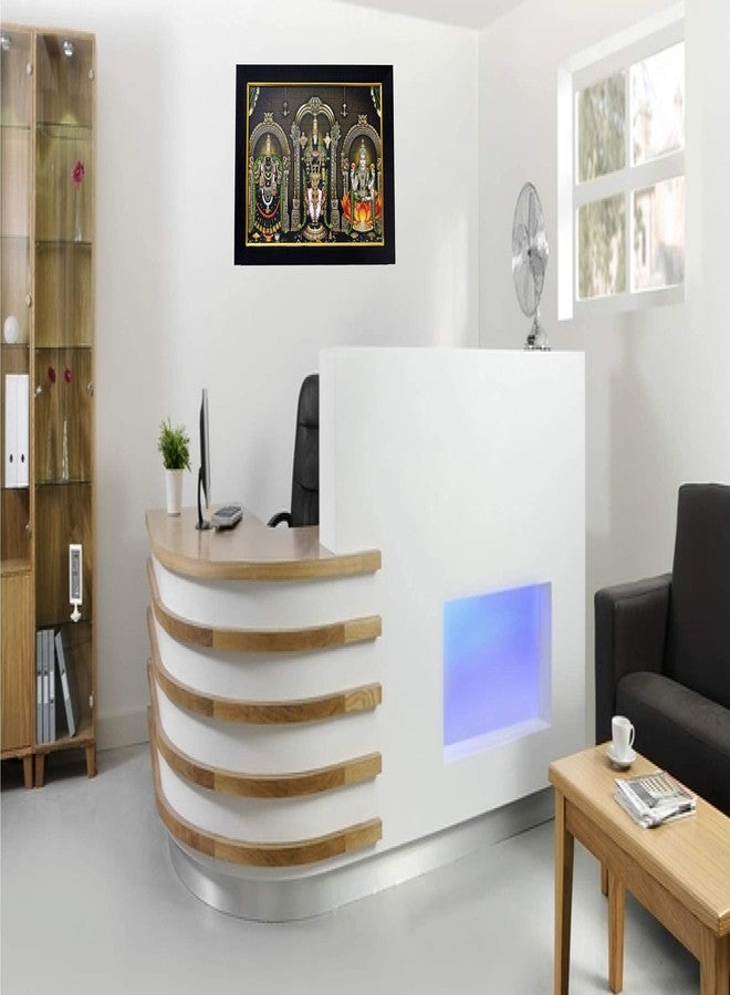 101Temples-Divinity Eternity Spirituality Padmavathi Lakshmi Balaji God Wooden Rectangular Photo Frame With Wall Hook, 1 Piece|10 x 13 Inch, Matt Finish - Image 5